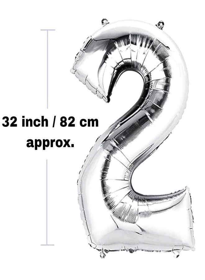 LUDALY Gold 32 inches Number Foil Balloons for New Year, Anniversary, Birthday Party Decorations Balloon (Silver, Number 25) - Image 2